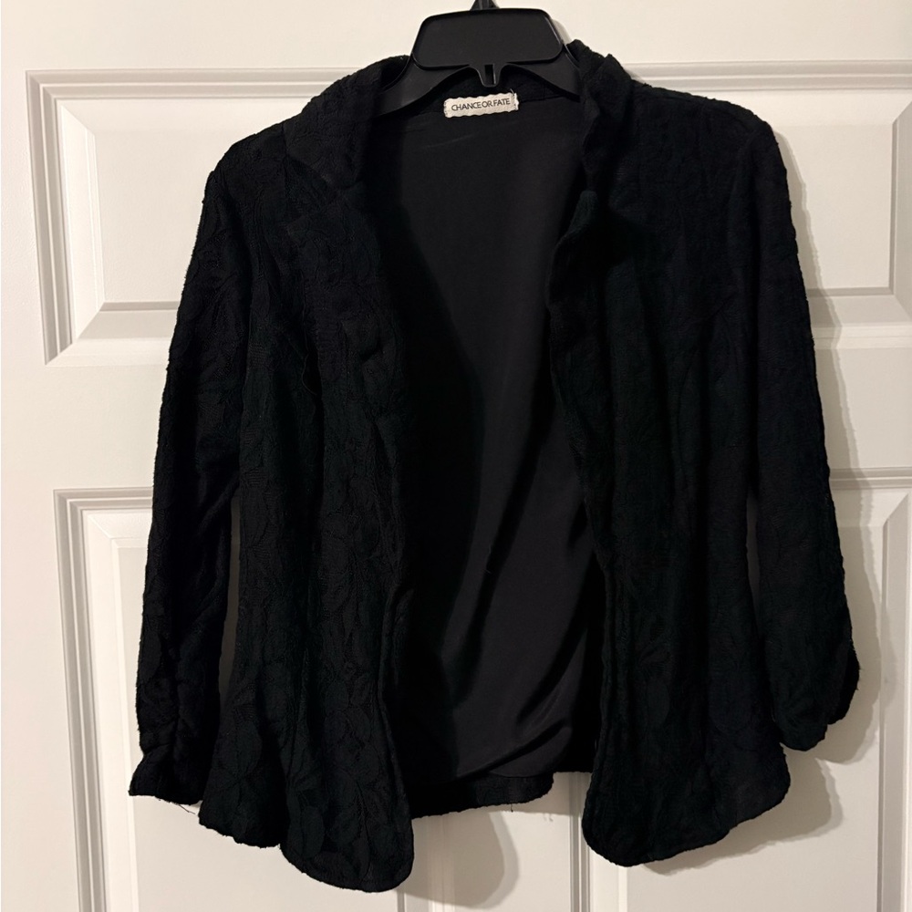 Chance or Fate Black Textured Top